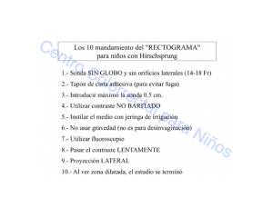10 mandamientos del colon por enema por enfermedad de Hirschsprung