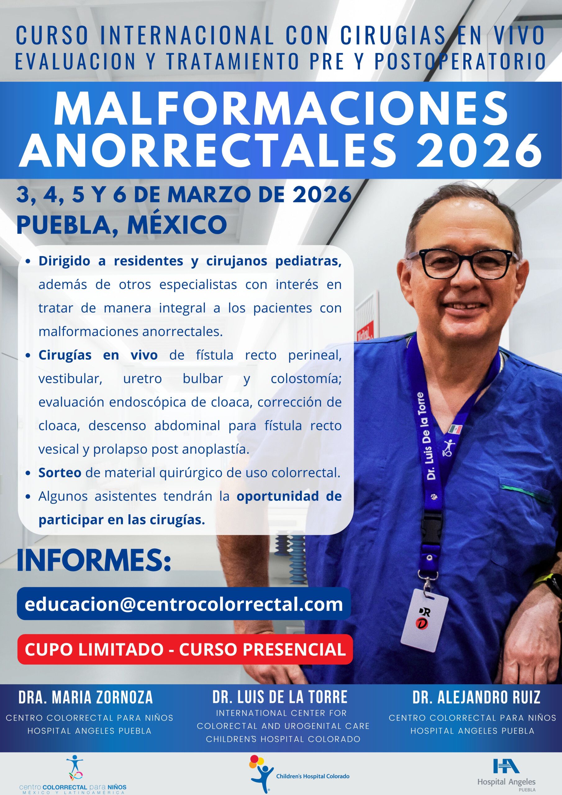Curso malformaciones anorrectales 2026